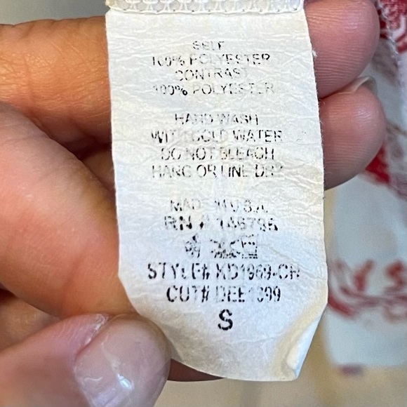 S: Dee Elle MERICA KIMONO American Flag Red/White/Blue  Sz S - Picture 4 of 4